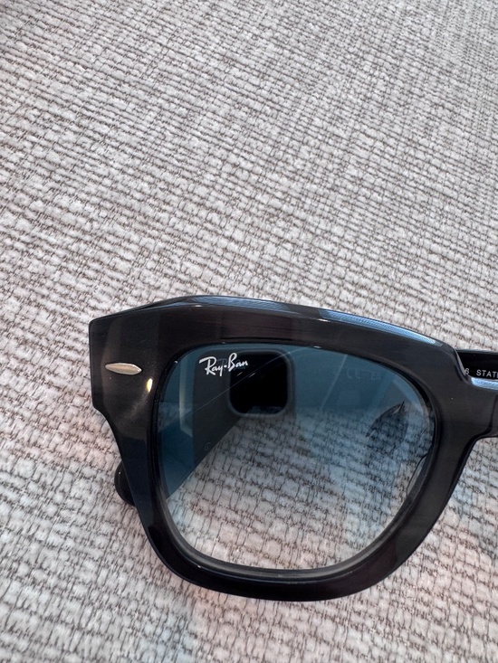 RAY BAN RB2186 State Street Sunglasses Grey/Blue NWOB main image 5